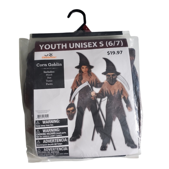 NWT Corn Goblin Way To Celebrate Halloween Costume Youth Unisex Size S (6/7) - Picture 2 of 16